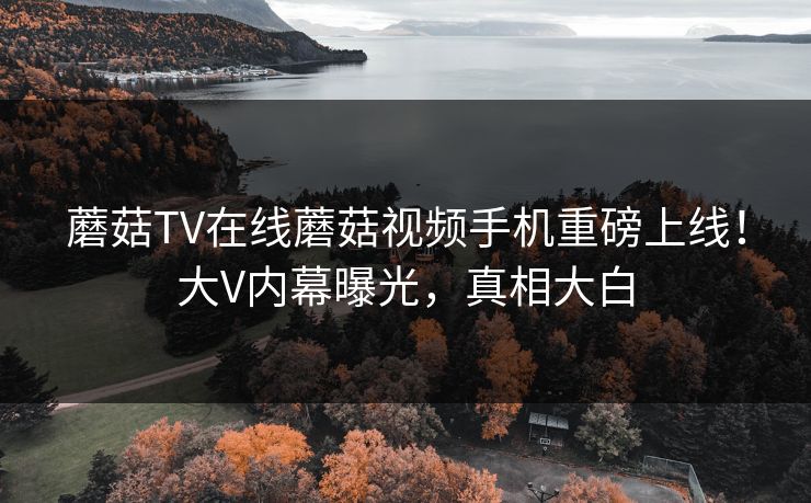 蘑菇TV在线蘑菇视频手机重磅上线！大V内幕曝光，真相大白